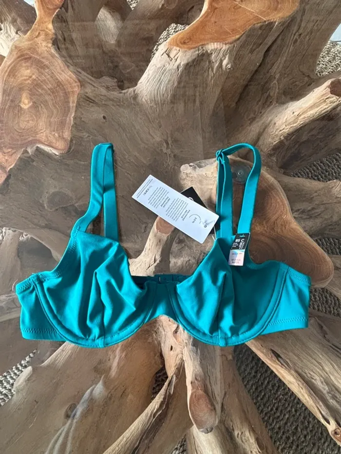 Haut de maillot de bain Etam vert émeraude 85C