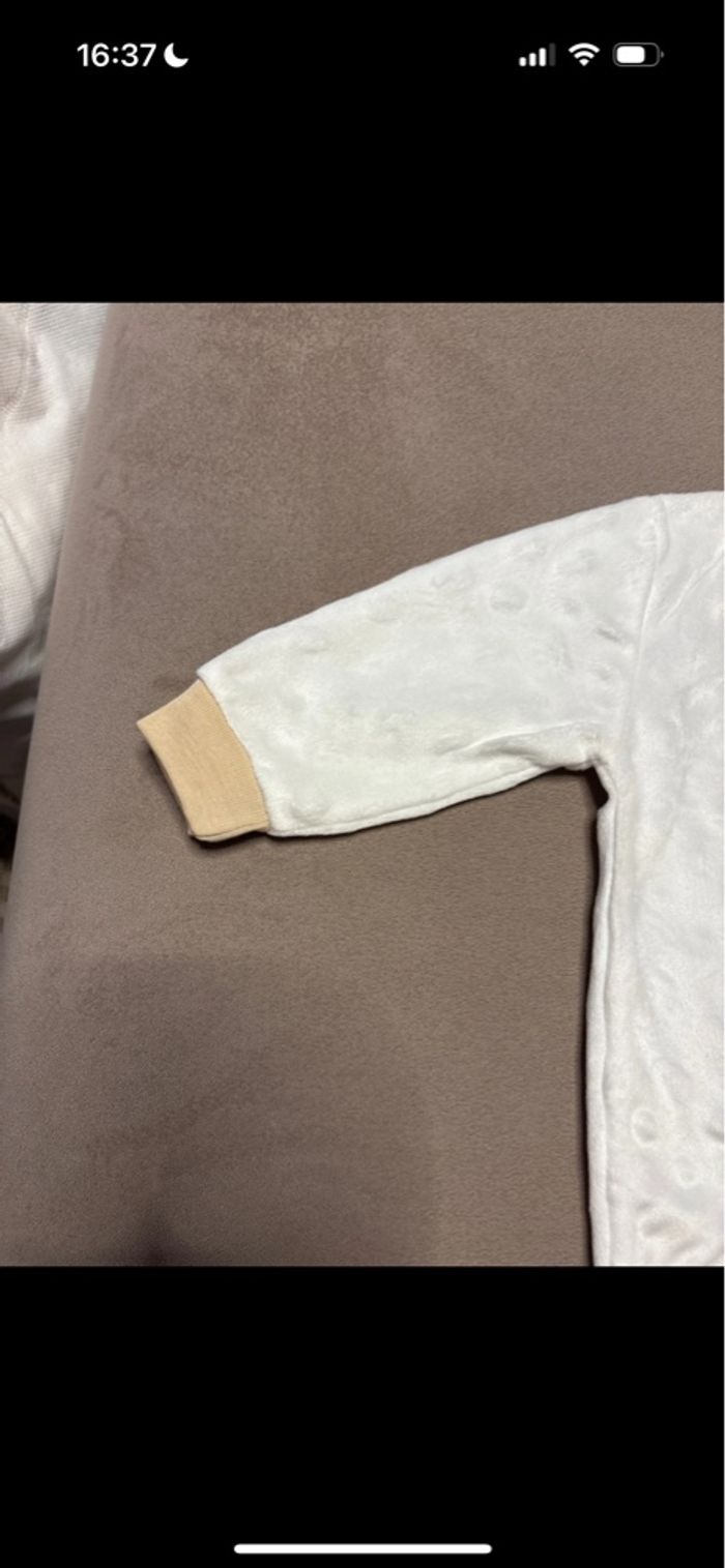 Pyjama Grenouillère Blanc - Taille 0 naissance - photo numéro 5