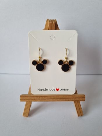 Boucles d'oreilles Mickey noires