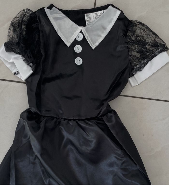 Déguisement robe et perruque Mercredi Adams T 7-9 ans Neuve étiquette - photo numéro 6