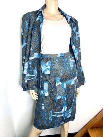 Ensemble veste blazer et jupe vintage taille 52