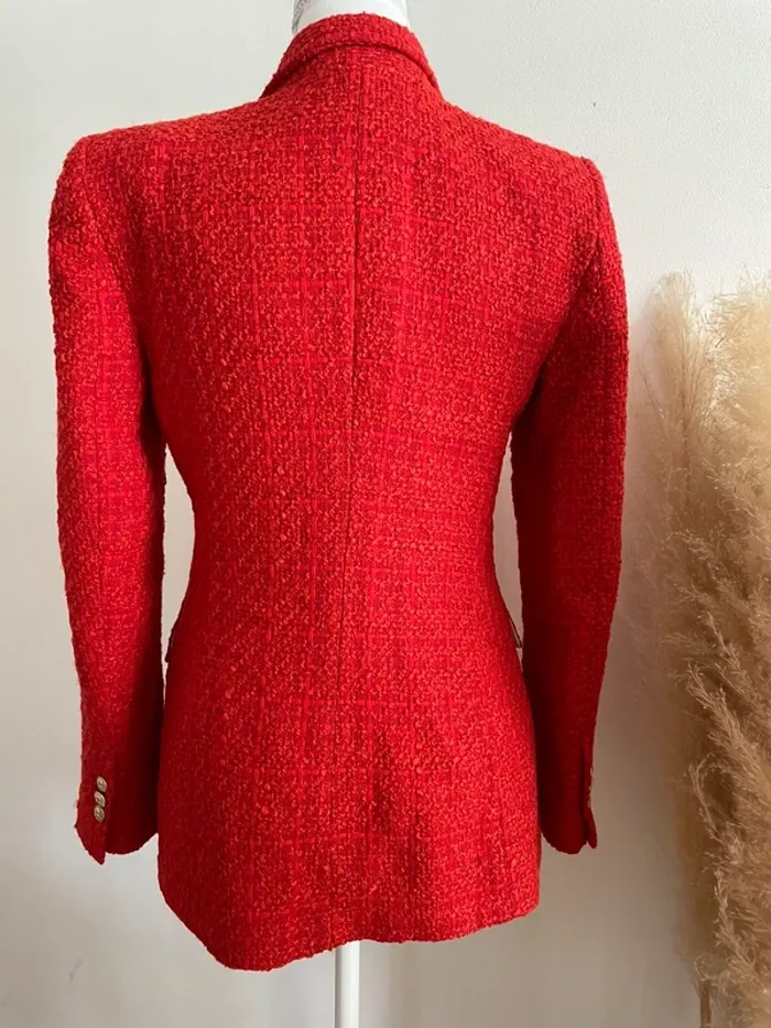 Zara Veste blazer tailleur tweed à boutonnage croisé taille XS - photo numéro 7