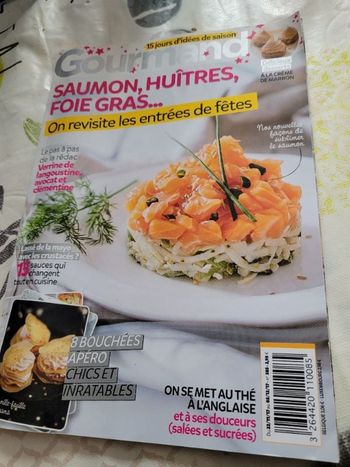 Magazine gourmand saumon huîtres foie gras