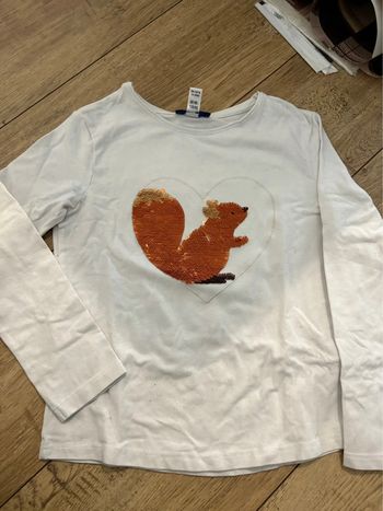 T-shirt manches longues écureuil 8 ans