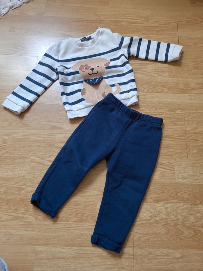 Lot vêtements bébé garçon 18m ensemble body jogging - photo numéro 7