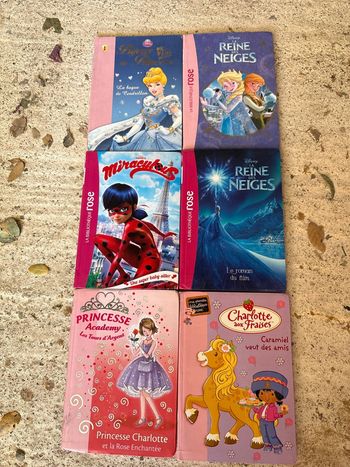 Lot de 7 livres bibliothèque rose