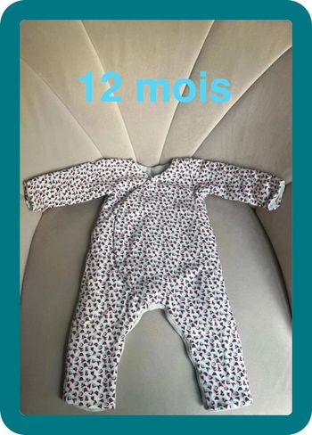 Combinaison épaisse doublée jersey à pression mixte 12 mois - Petit Bateau