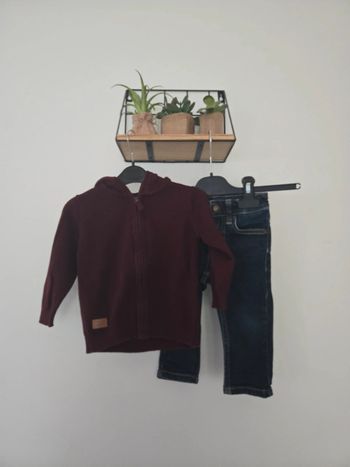 Ensemble Gilet et Jean / Gemo et Tommy Hilfiger 12 mois 👦