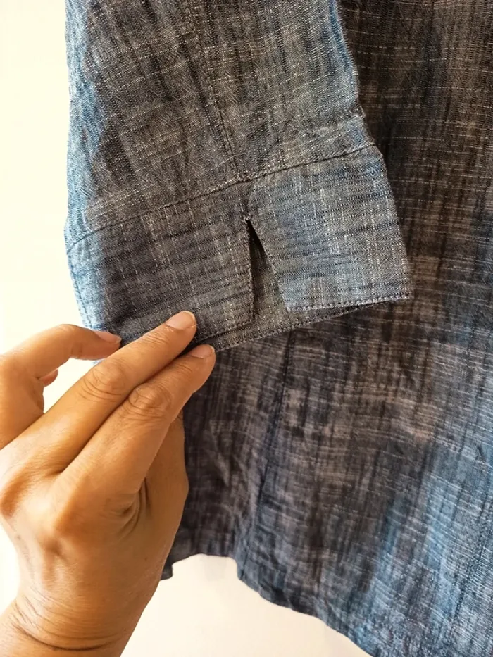 Chemise/veste légère en Jean manches 3/4 Collection L en 44 - photo numéro 3