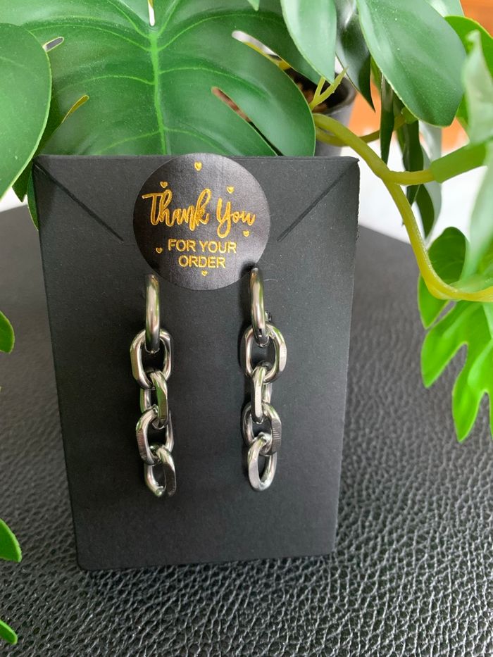 Boucles d’oreilles en acier inoxydable - photo numéro 2