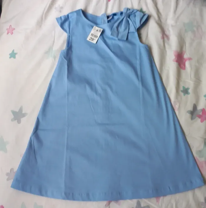 Robe bleue okaïdi t 8ans neuve