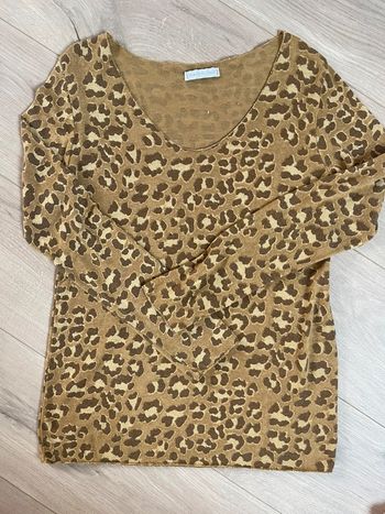 Pull léger beige, marron clair et caramel