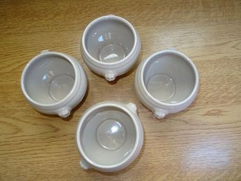 Lot 4 bols "tête de lion"