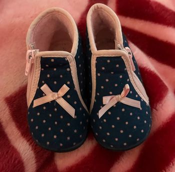 Pantoufle bleu et rose