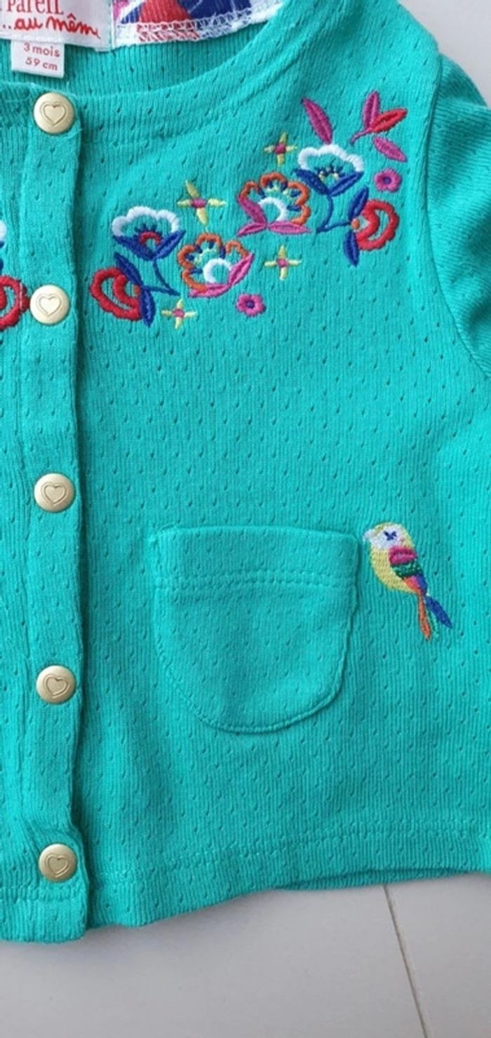 Gilet 3 mois fille DPAM - photo numéro 2