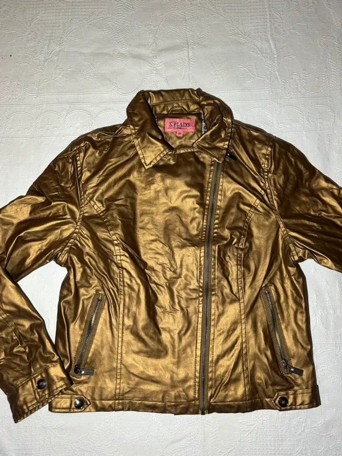 Veste vintage dorée x plains