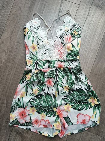 Combishort fleurie tropical T.34/36