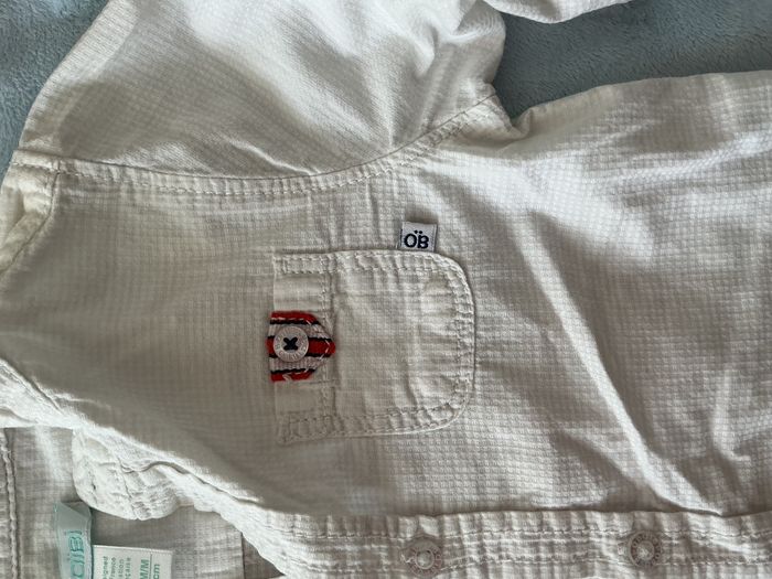 chemise manches longues blanc poche poitrine 12 mois obaibi - photo numéro 8
