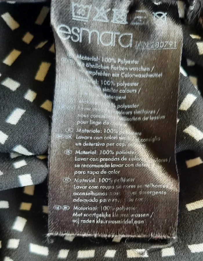 Chemise noire à motif blanc, Esmara, femme, taille XL/42 - photo numéro 4