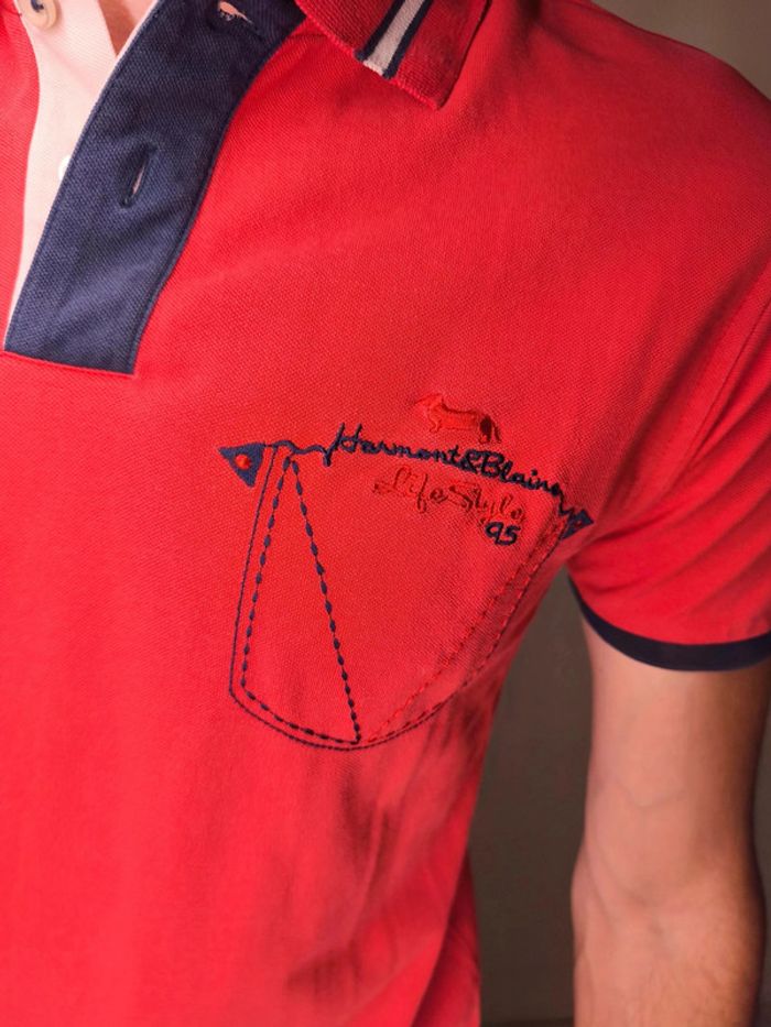 Polo Harmont & Blaine Homme Taille S Rouge - photo numéro 5