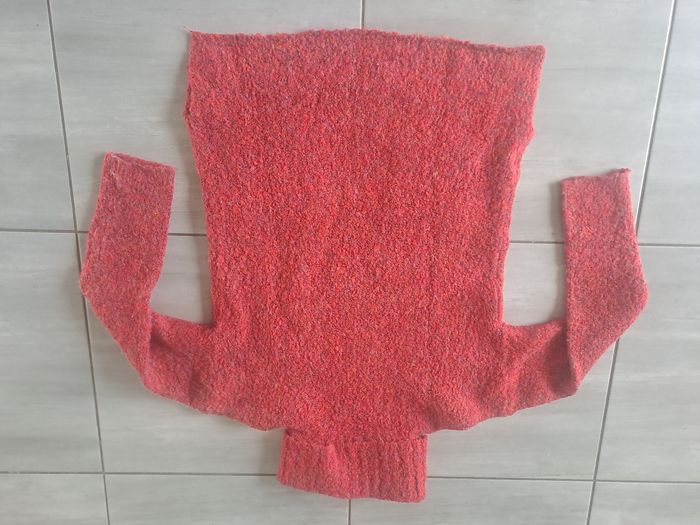 Pull d'hiver vintage Col roulé rouge - photo numéro 9