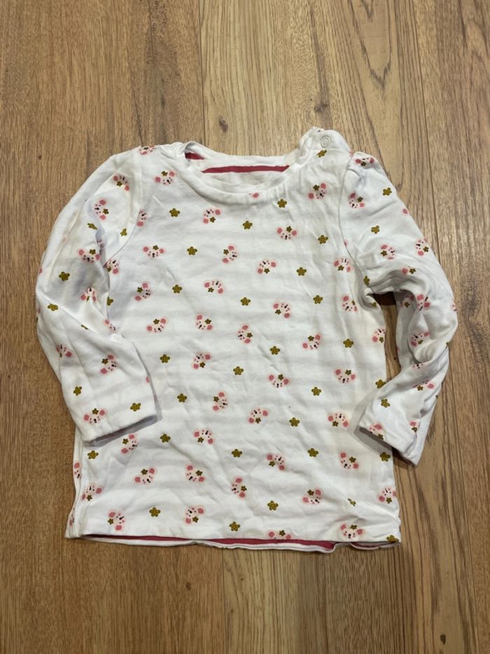 Tee shirt réversible marinière et koala 18 mois - photo numéro 2
