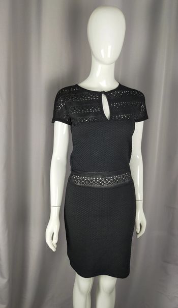 Robe noire ajourée – Showgirls Paris – Fabriquée en France