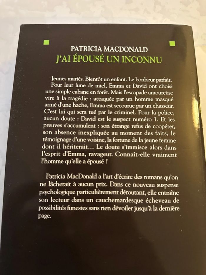 Livre J’ai épousé un inconnu - Patricia macdonald - photo numéro 5