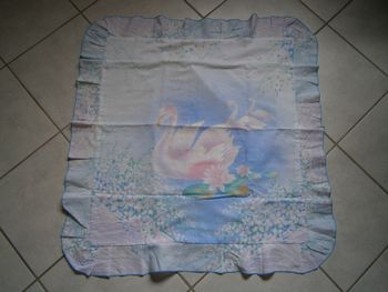 Taie d'oreiller 60 X 60 cm motif "Cygne"