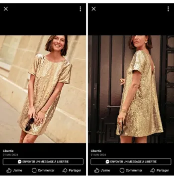 Robe neuve doré XS
