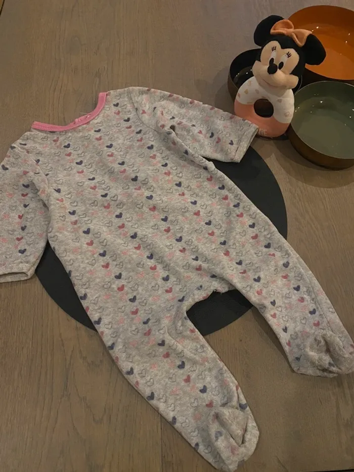 Pyjamas 6 mois Mots d’enfants rose bleu marine - photo numéro 8