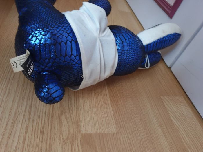 Peluche playboy bleu + strass (h 35+ l15)cm - photo numéro 12