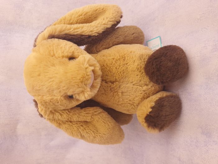 Bashful Patchwork Brown Bunny Jellycat retired lapin original medium BAS3PWB Nwt