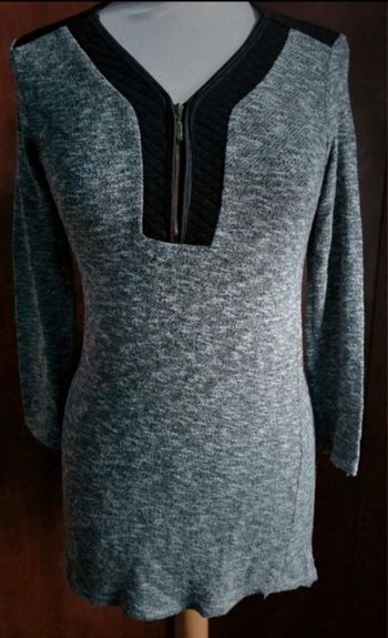 Tunique pull gris et noir taille 36-38