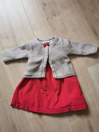 Ensemble robe gilet fille