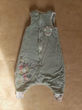 Turbulette d'hiver en velours avec pieds Petit Béguin 18 24 mois