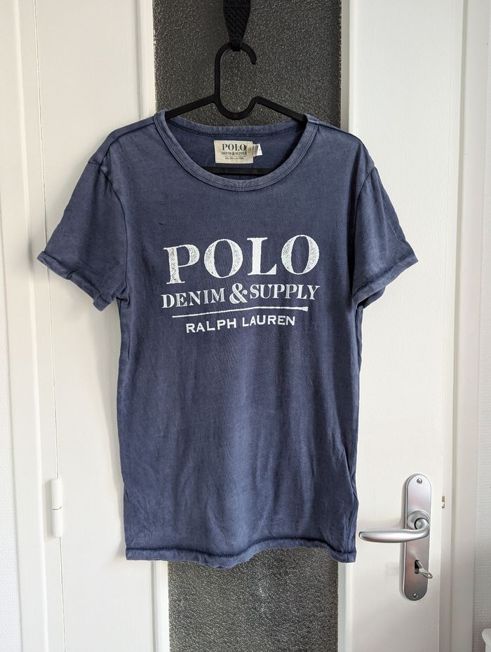 Tshirt polo ralph lauren bleu en coton taille xs