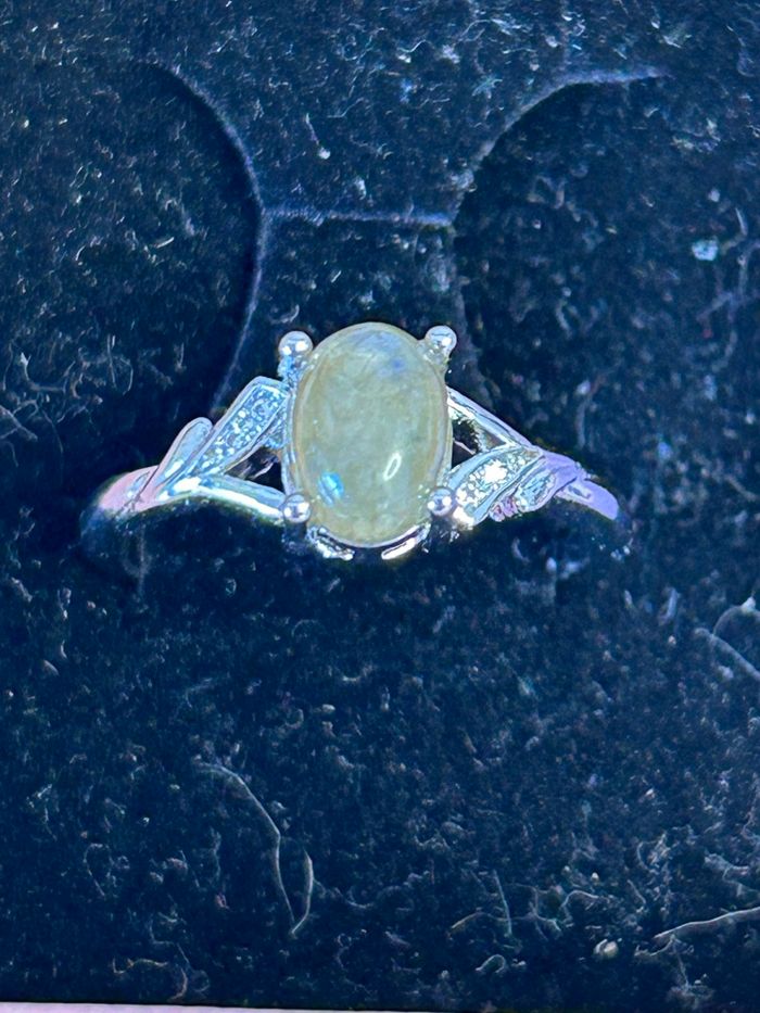 Bague réglable en laiton et labradorite - photo numéro 6