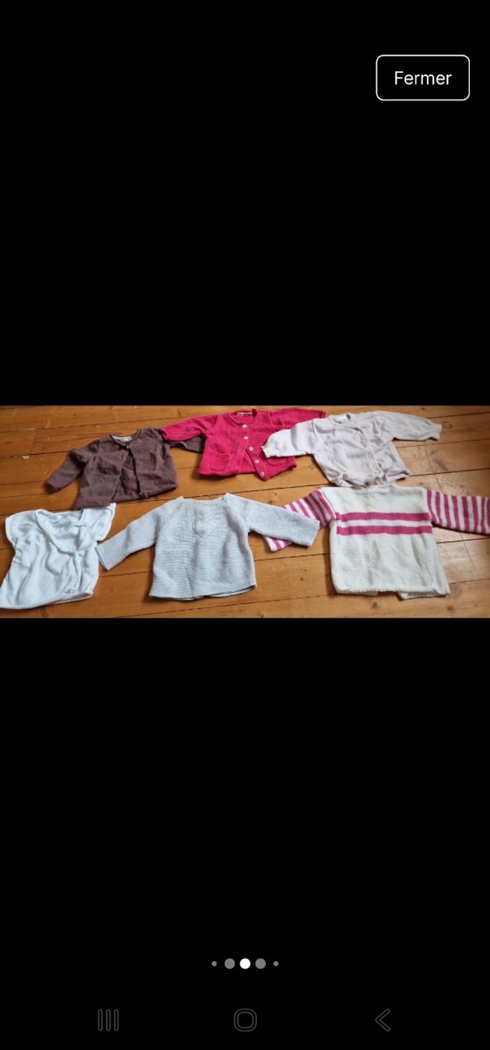Lot pantalons et pull fille 3 mois - photo numéro 9
