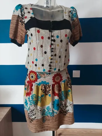 Robe pull manches courtes Lavand femme taille S