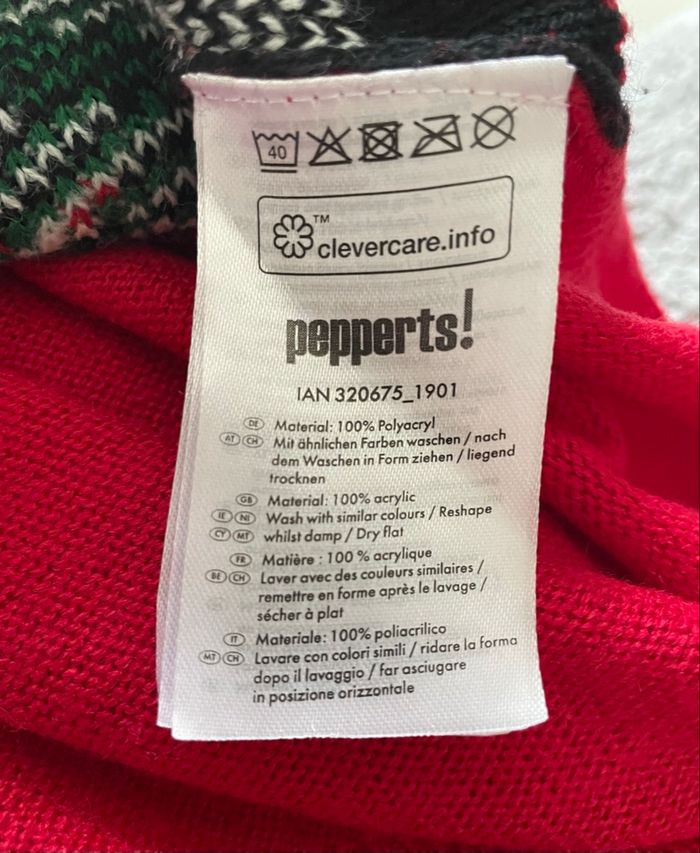 Pull Pepperts! Rouge à Motifs Garçon Taille 8/10 ans Pepperts! - photo numéro 5