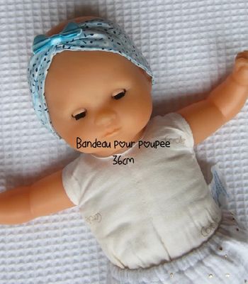 Accessoire poupée : Bandeau pour poupée Corolle de 36 cm
