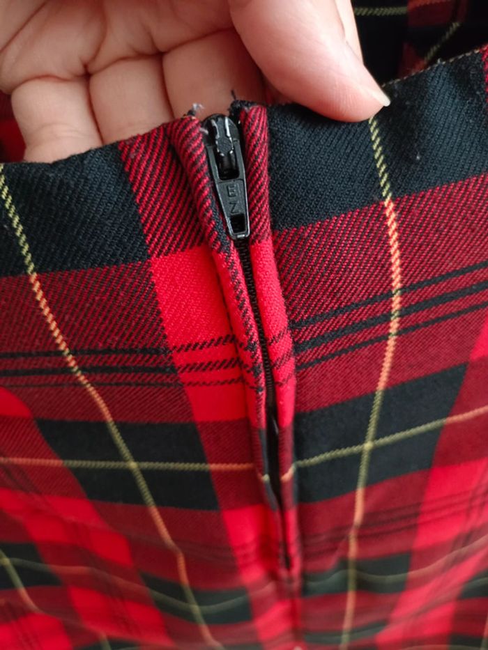 Ensemble veste + jupe rouge ecossais 38 - photo numéro 5