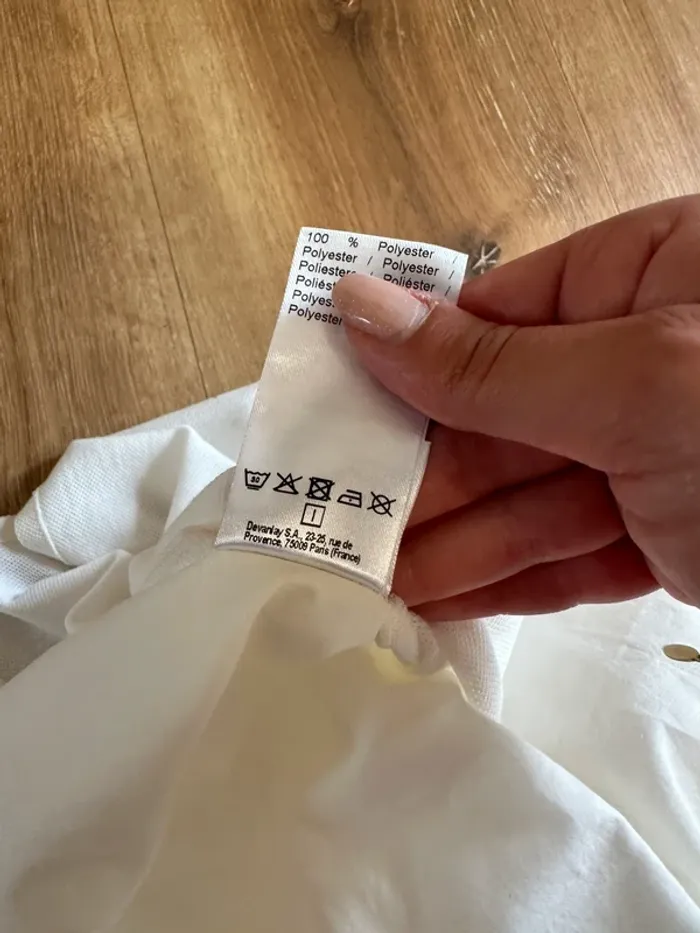 Robe polo Lacoste blanche taille 36 - photo numéro 9