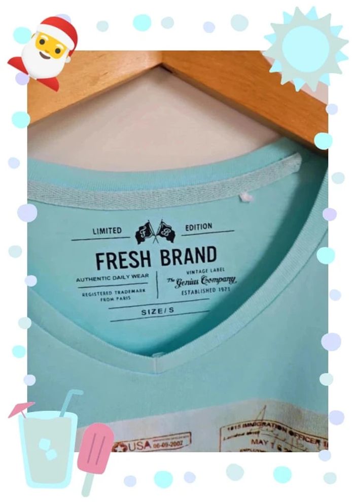 tee shirt bleu turquoise taille S homme - photo numéro 2