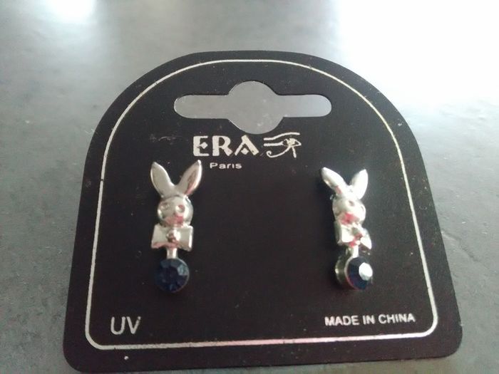 Boucles oreilles lapin strass