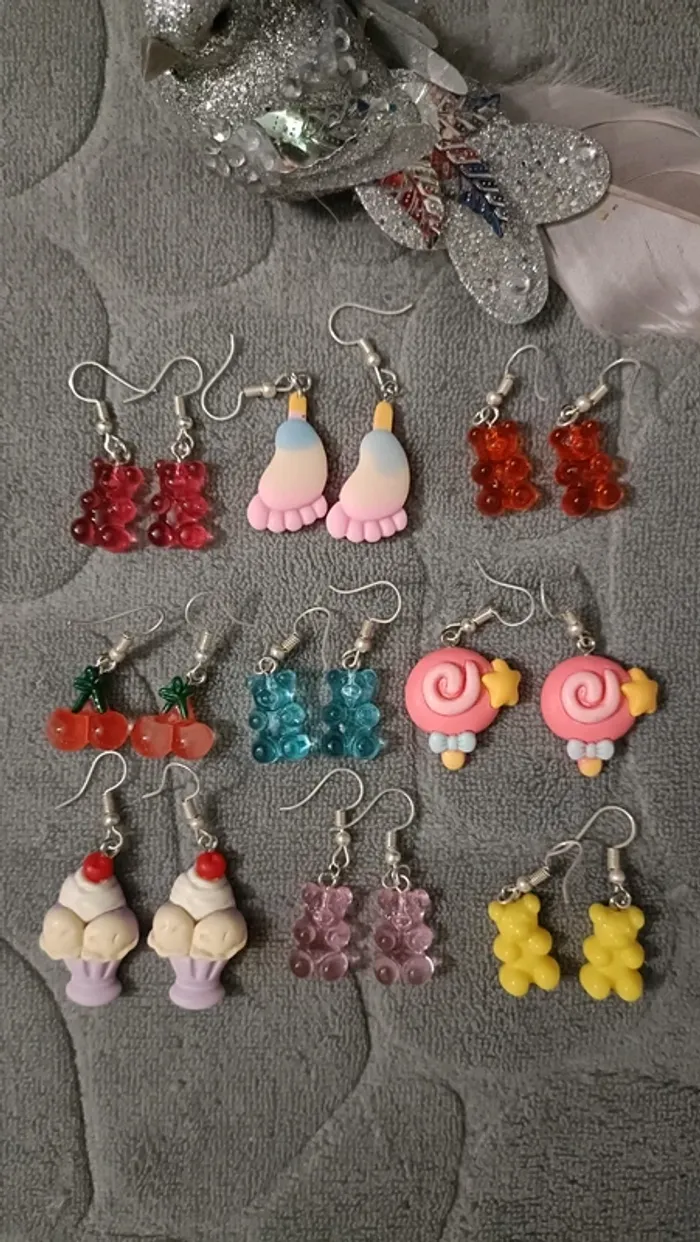 Boucles d'oreilles fantaisie neuve - photo numéro 2
