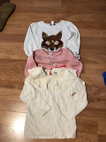 Lot de 3 t-shirts à manches longues filles 3 ans