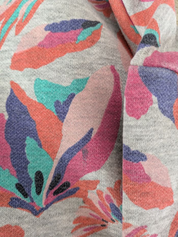 Sweat Zippé à Capuche Imprimé Floral - photo numéro 3