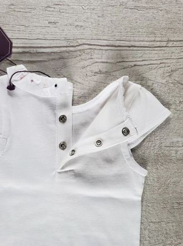 Body fille 6 mois Blanc col volant Sergent Major - photo numéro 3